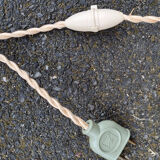 Tripod floor lamp design, steel, brass and opaline, vintage, 50s