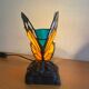 Lampe papillon style Tiffany en vitrail