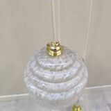 Triple suspension in white Clichy glass