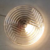 Ceiling light or wall lamp in Bauhaus style made of glass - mid 20th century.