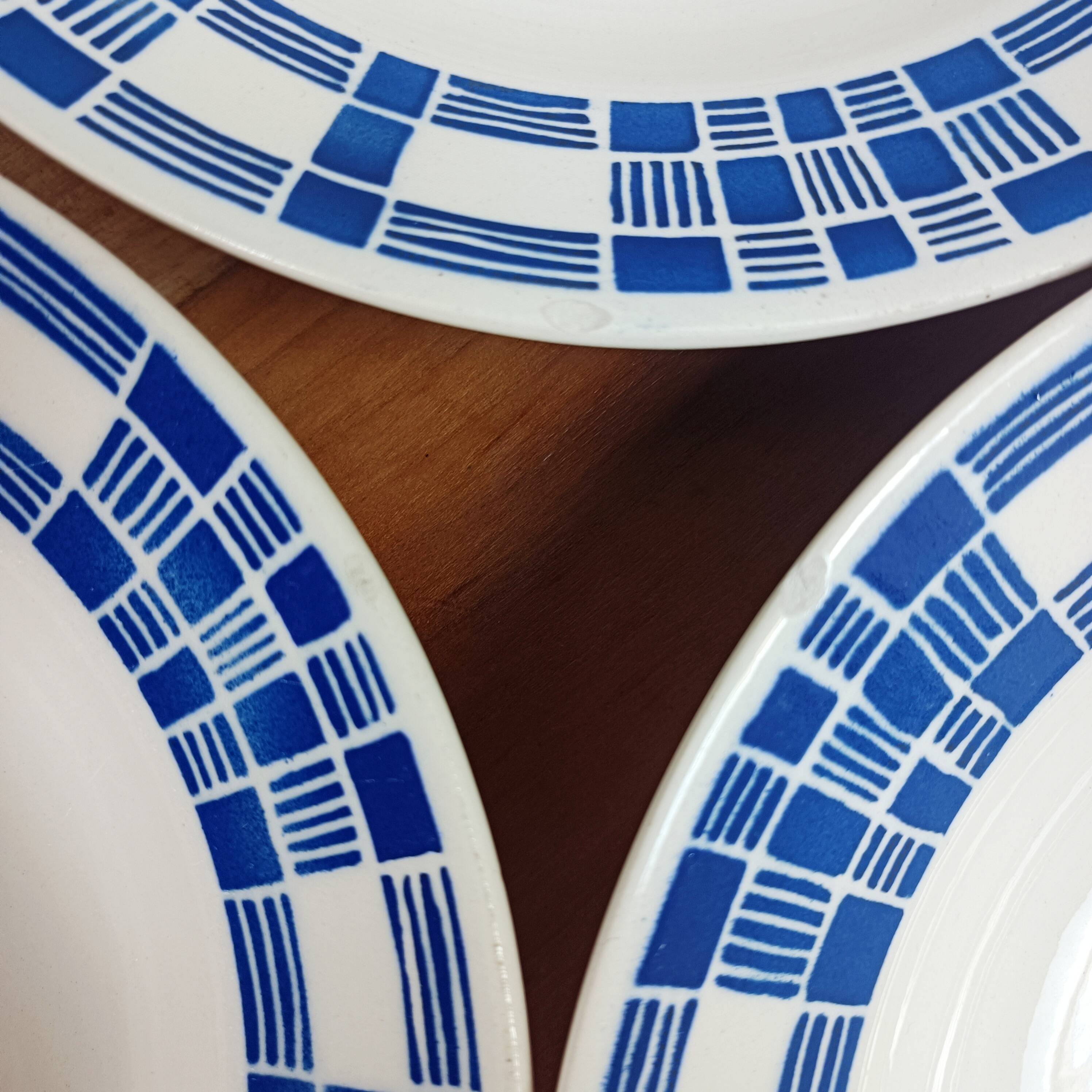 Lot de 9 assiettes creuses Badonviller modèle Nil