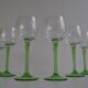Set of six vintage stemmed glasses, 1960s.