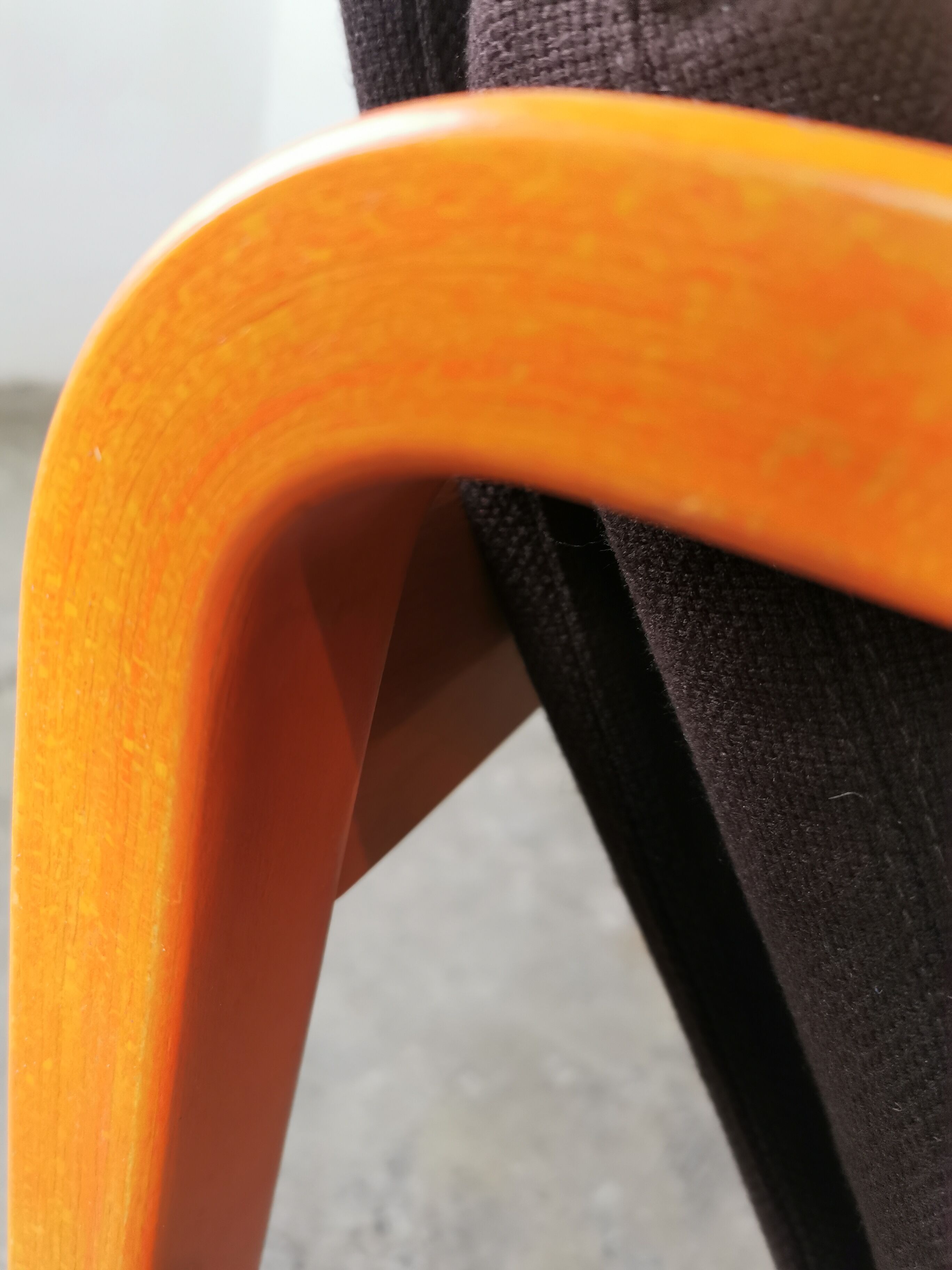 Curved wood armchair Wilkhahn 1980