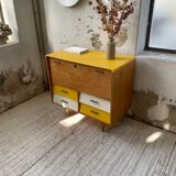 Furniture chest of drawers two-tone 60s
