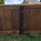 Louis XV 3-door walnut sideboard on plinths