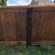 Louis XV 3-door walnut sideboard on plinths