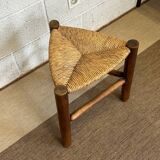 Straw triangle stool