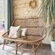 Rattan bench