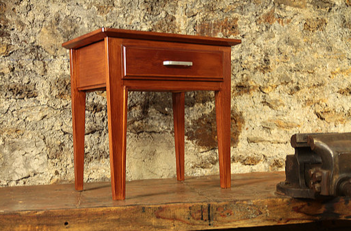 Varnished mahogany bedside