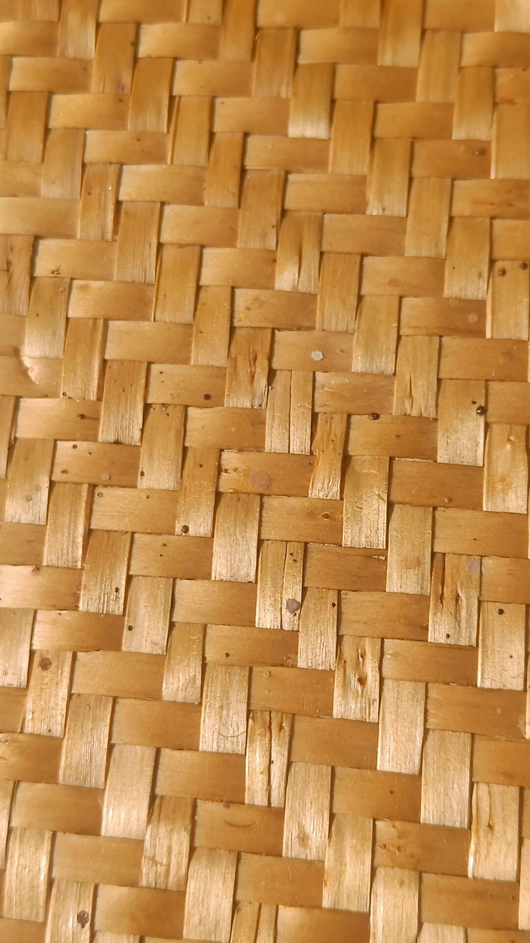 Vintage decorative support in bamboo and rattan