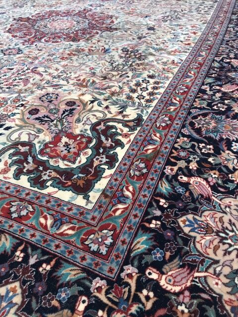 Large vintage carpet Sino Persian Tabriz fine, handmade 247x315 cm