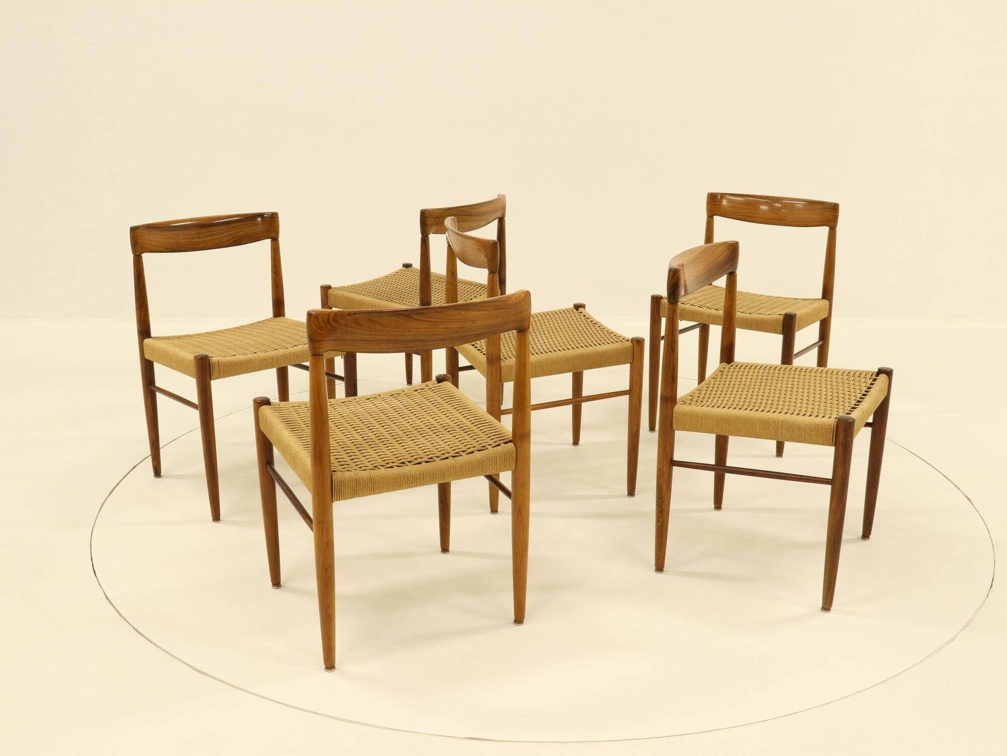 Set of 6 Rosewood Dining Chairs by H.W.Klein for Bramin, Denmark, 1960s