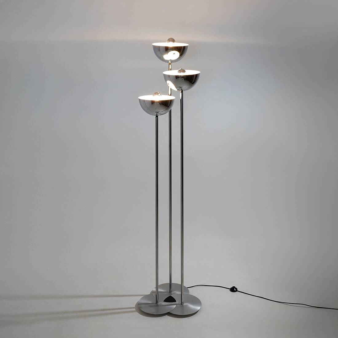 Lampe sur pied à 3 branches Lamperti, années 1970