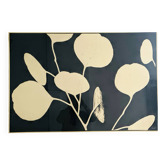 Abstraction florale or et noir