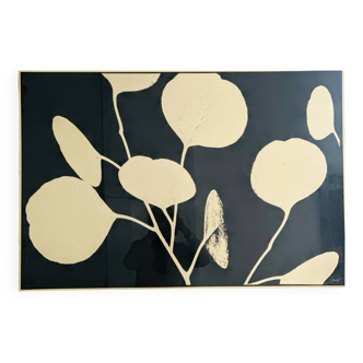 Gold and black floral abstraction