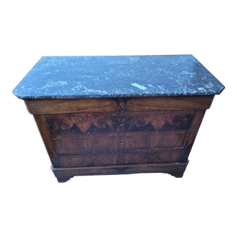 Louis Philippe marble chest of drawers