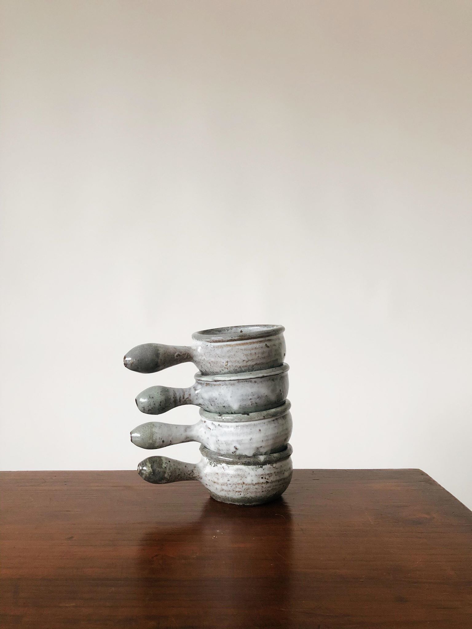 Set of 4 sandstone ramekins