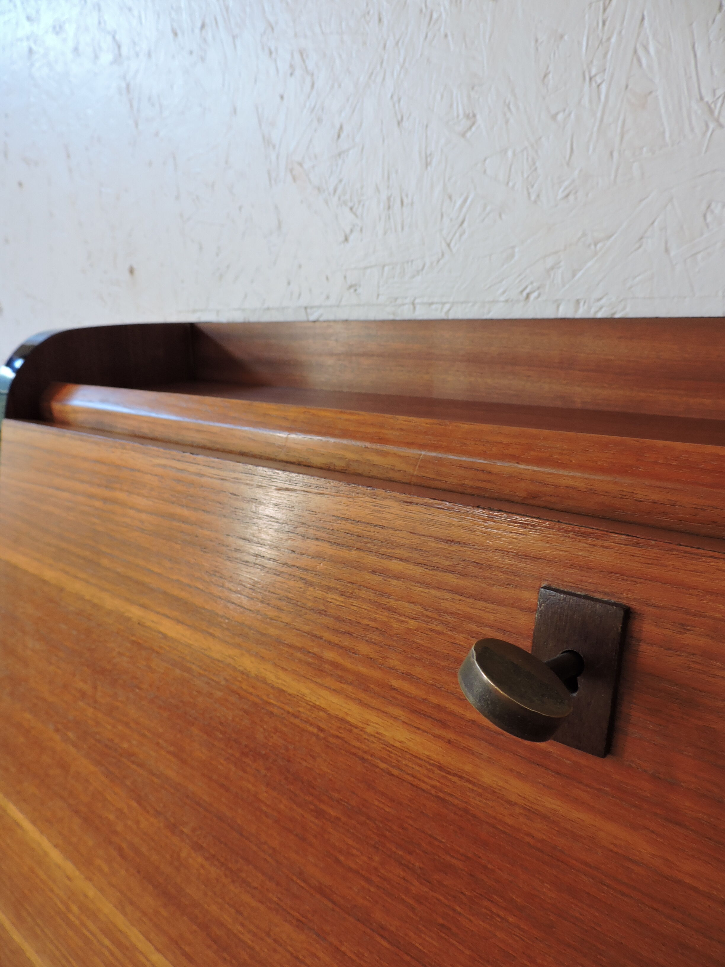 Teak wall-mounted secretary from the 50s / 60s