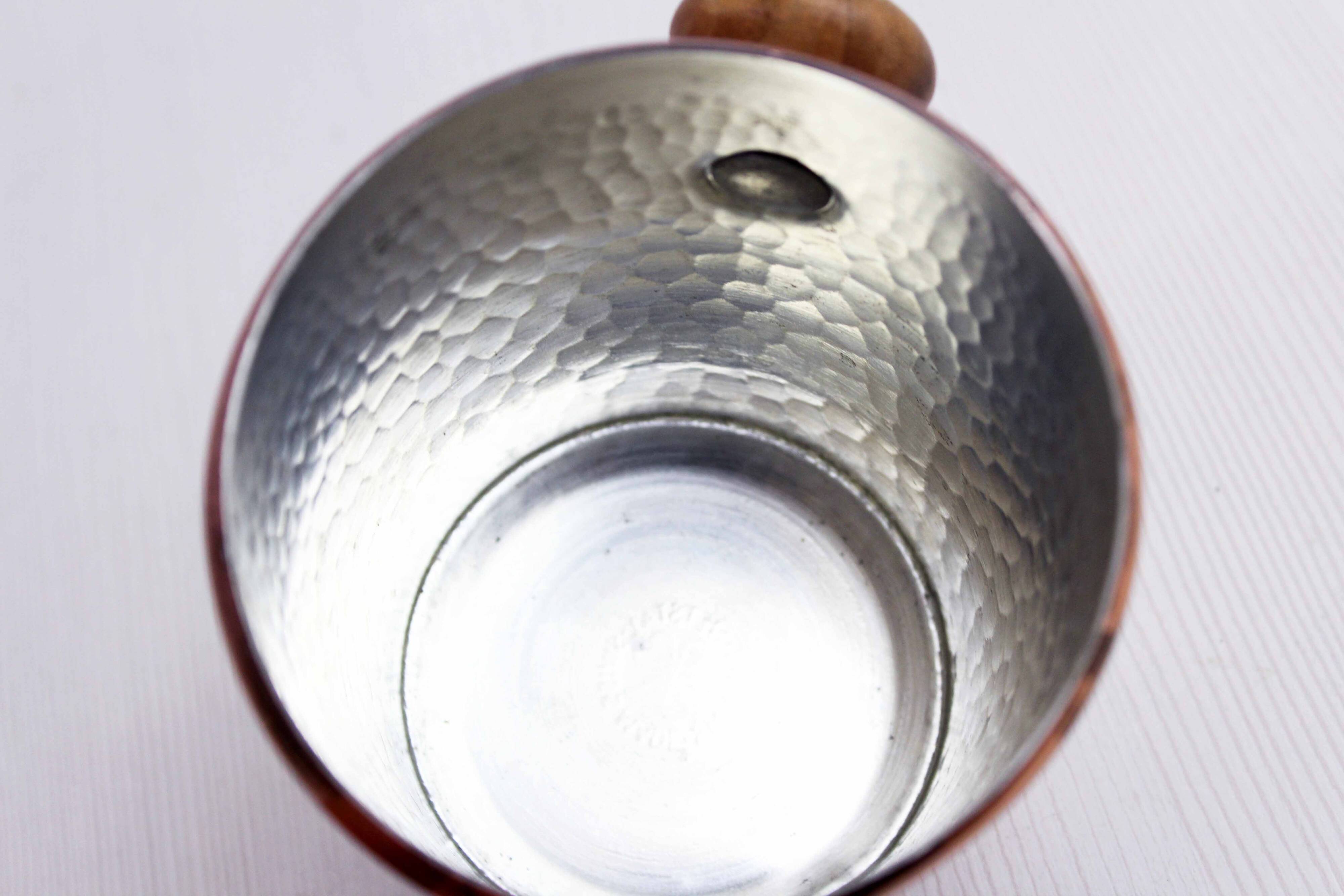 Small copper and teak ice bucket