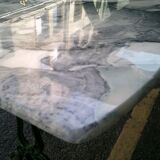 Marble and metal bistro table