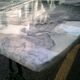 Marble and metal bistro table