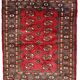 Vintage Uzbek Bukhara handmade rug 3' x 4' (94cm x 122cm) 1970s, 1C756
