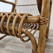 Chaises en osier vintage, 1970