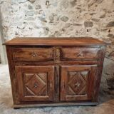 Buffet Ancien Français du XVIIᵉ Siècle en Bois de Châtaignier