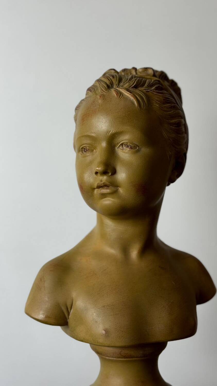 Buste d’enfant,  Louise Brongniart d’après Houdon