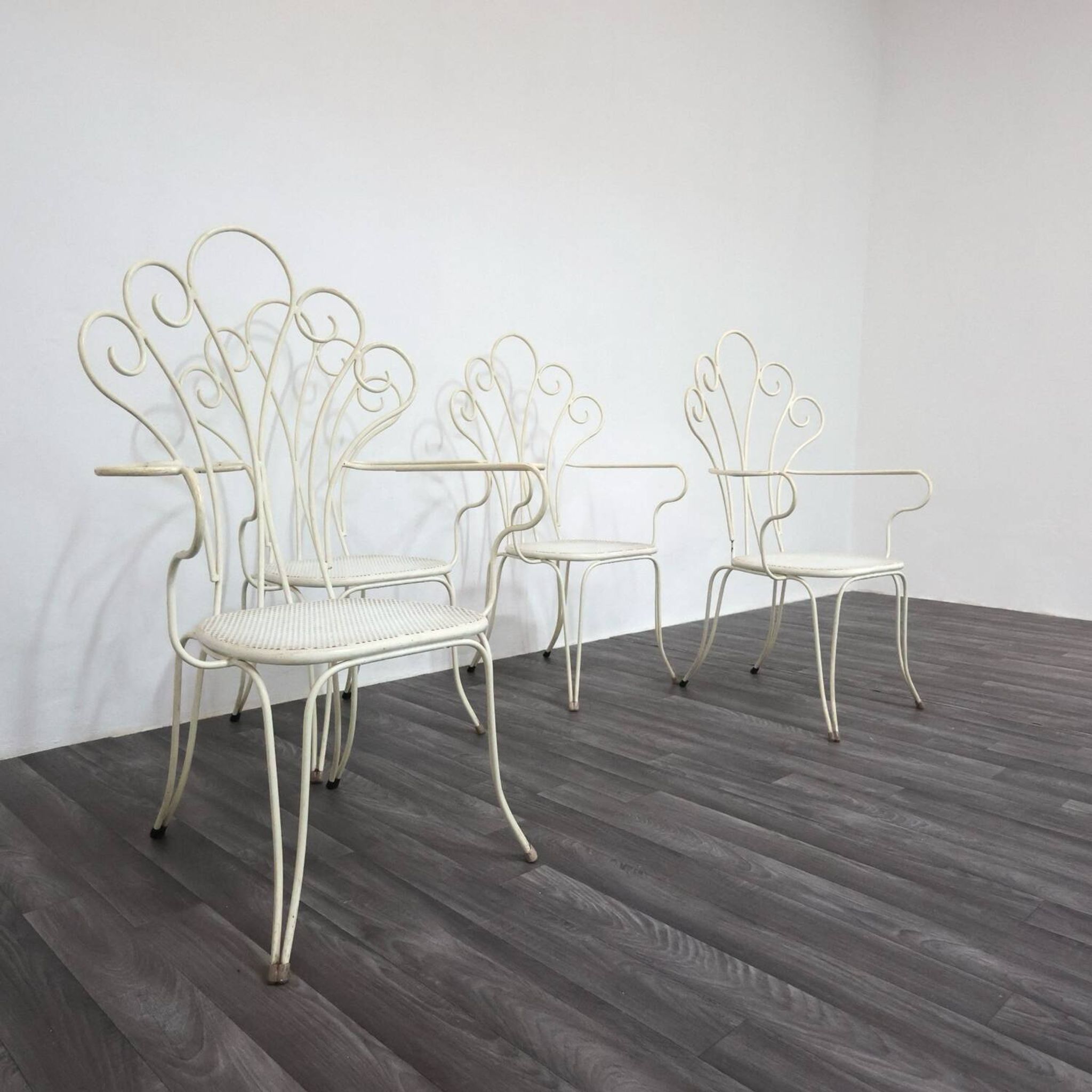 Lio Carminati Sedie Da Giardino 4 Pz Design Anni 50 Modernariato
