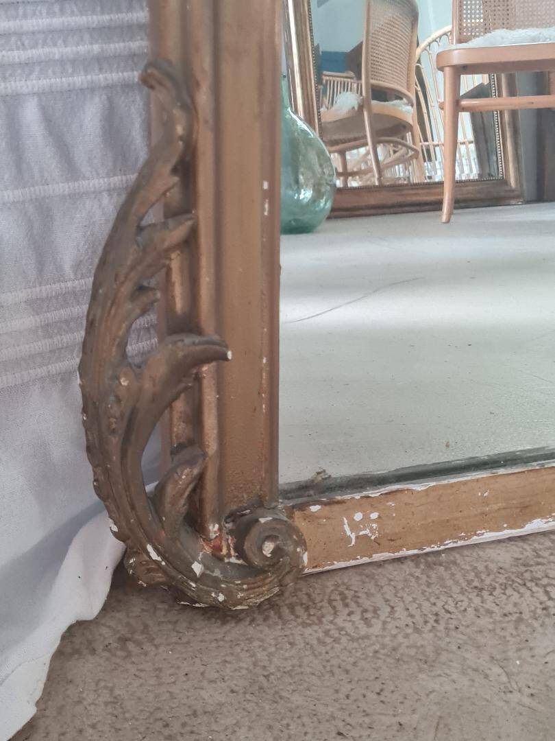 Antique gilded mirror 150 x 90 with moldings