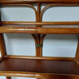 Vintage rattan wall shelf