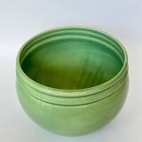 Pot vintage en céramique craquelée vert jade