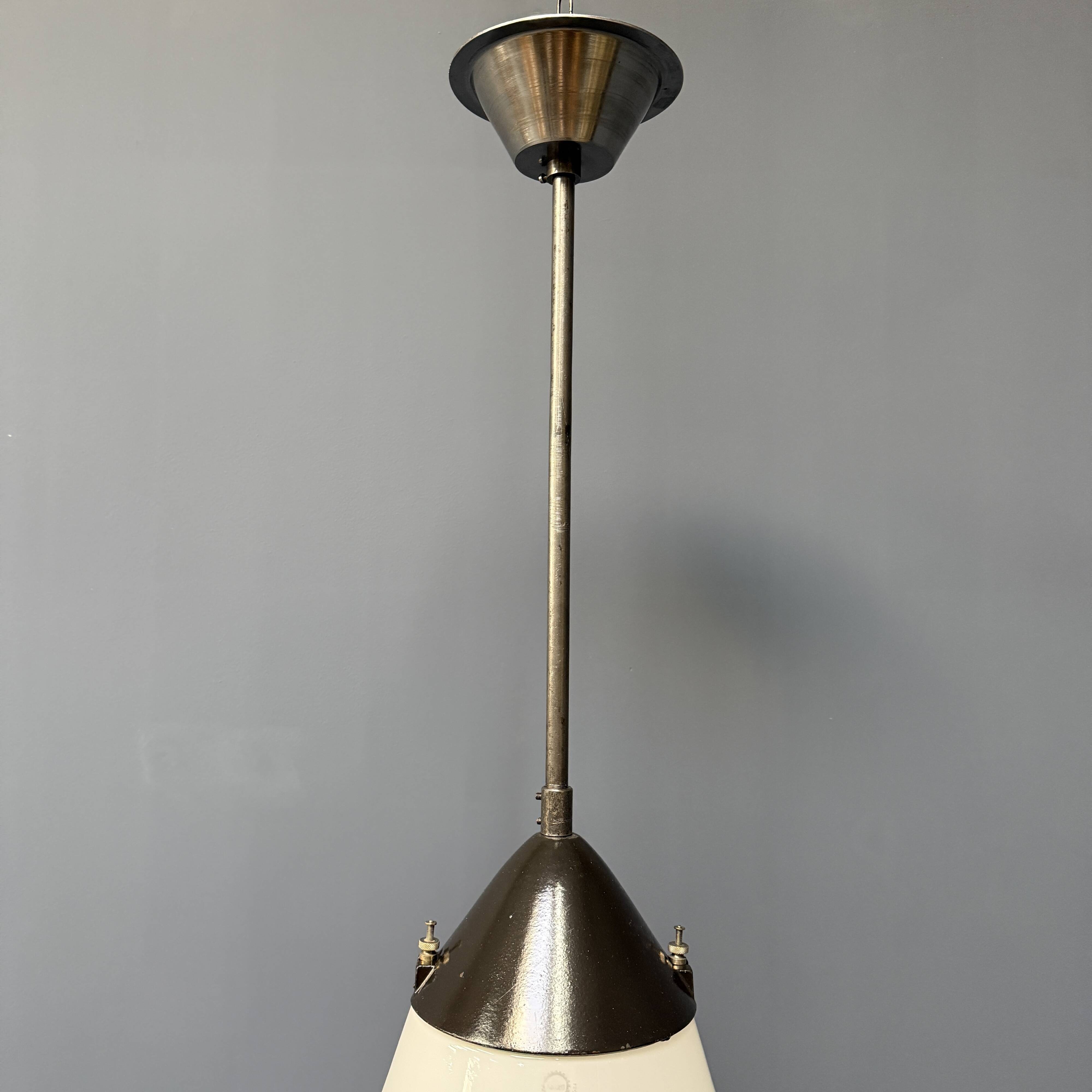 Opaline glass Kandem pendant lamp model 409