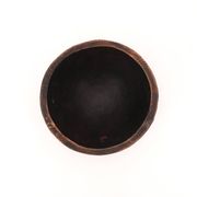 Empty African tumbler pocket dish in blackened wood, 1970s