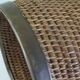 Vintage umbrella holder, rattan and bamboo with brass edge