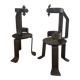 Candle holders in pairs, 20th century, wrought iron, brutalist.