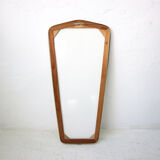 '50s wall mirror with relief brass frame