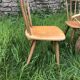 Chaises de bistrot rustique vintage Années 60