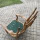 "Grand Repos" armchair in solid oak by Guillerme and Chambron (1960s)