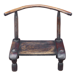 Chaise africaine en bois - cote