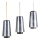 Trio of Raak steel pendant lights, 1960s