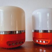 Two Midcentury Table Lamps, Space Age, Adriano Rampoldi, Italy, 1970s