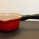 Series of 3 cast iron Le Creuset saucepans