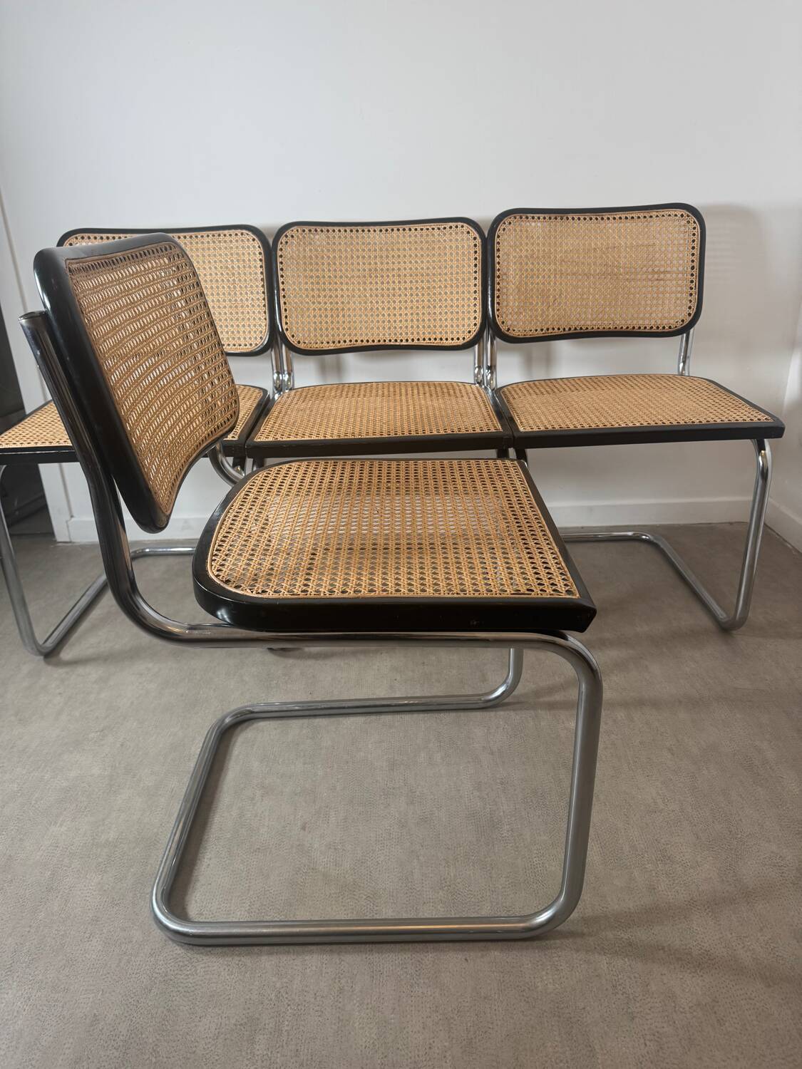 4 chaises Cesca Marcel Breuer  b32 - made in Italy