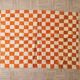 Orange Moroccan rug in natural wool, 250cm x 150cm