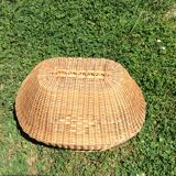 Atypical rattan panière - vintage
