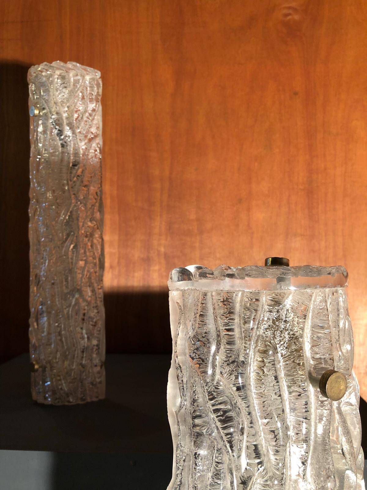 Pair of crystal wall lights for vintage Kalmar