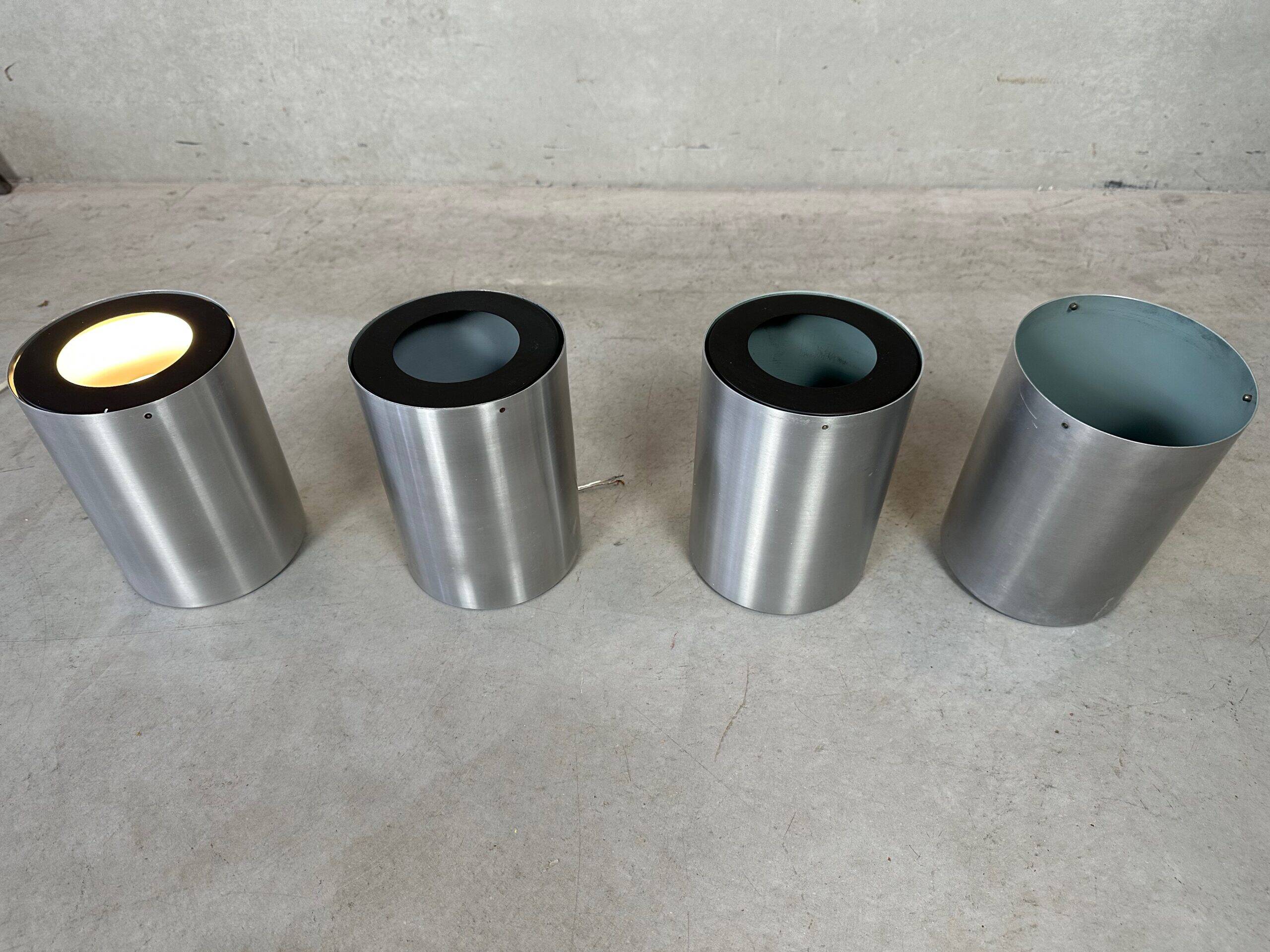 4x vintage RAAK cylinder light metal – ceiling lamps