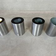 4x lampes de plafond en métal cylindriques vintage RAAK